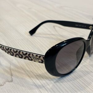 Emilio Pucci EP661S 006 Black Round Butterfly Sunglasses Italy 57-18 135